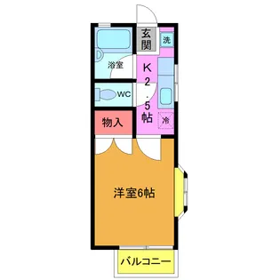 ハイツY南行徳【2階】の間取り