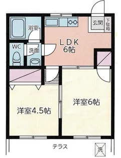 第二コーポ高山【1階】の間取り