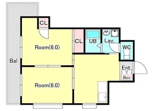 ラヴリーマンション1号館【2階】の間取り