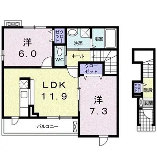 サニー【2階】の間取り