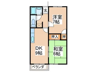 コスモハイツ長澤【2階】の間取り