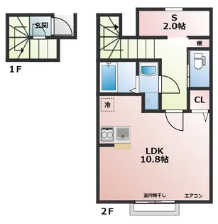 シティパル中ノ橋【2階】の間取り