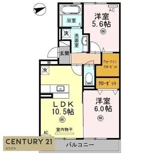 ウインドワード小羽山【2階】の間取り