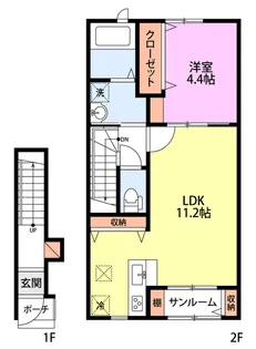パラディIII【2階】の間取り