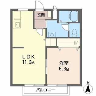 ソレジオKawakami【2階】の間取り