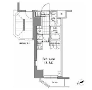 パークハビオ新橋【8階】の間取り