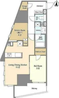 LaSante文京千駄木(ラサンテ文京千駄木)【7階】の間取り