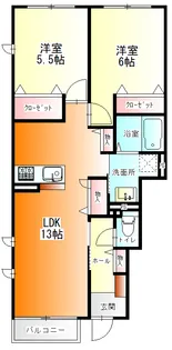 Cocoon Palace D【1階】の間取り