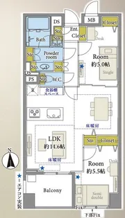 ベラカーサ秋葉原【10階】の間取り