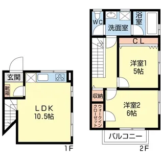 ヒロチサト西船橋A棟【2階】の間取り