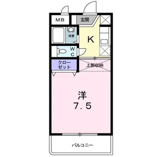 ウェルス三ヶ田【2階】の間取り