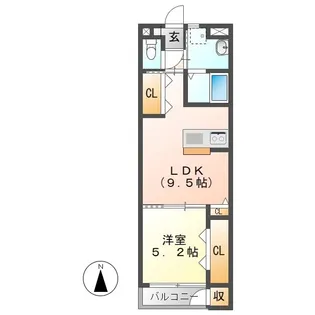 オリエント山手【2階】の間取り