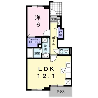 ピュアシス若松【1階】の間取り