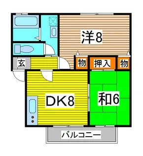 オイコス 壱番館【2階】の間取り