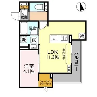 D-Grande桃井町【1階】の間取り