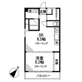 サードリハイツ【6階】の間取り
