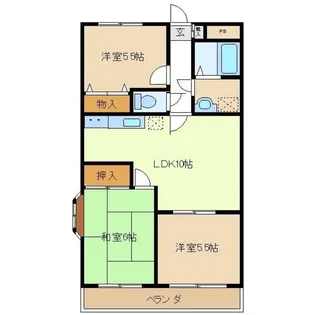 篠崎パークマンション【4階】の間取り