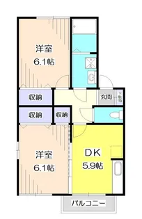 ウィスタリアB【2階】の間取り