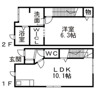D-BOX山室 A・B棟【1階】の間取り