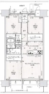アルファステイツ鳥取行徳【11階】の間取り