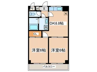 ジュネスパルク【2階】の間取り