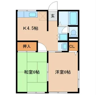 シティハイムメグロA【1階】の間取り