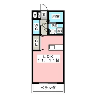 アドヴァンス三保【1階】の間取り