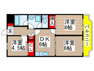 ヴァーレイハイツ23【1階】の間取り