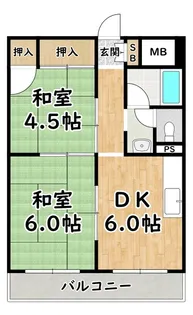 メゾンミラノ野里【2階】の間取り