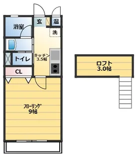 ラポート西宮城野【2階】の間取り