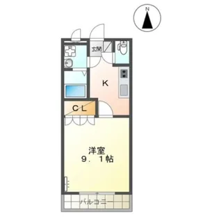 ヴィラージュ【1階】の間取り