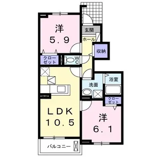 ラ・ルーチェI【1階】の間取り