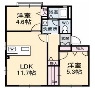 ディアス33 B棟【1階】の間取り