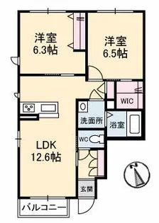 ハイツ天神【1階】の間取り