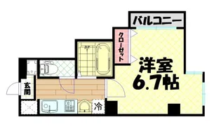 YAHATA西長堀【2階】の間取り