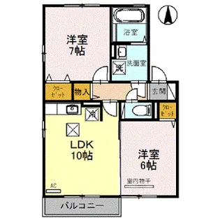 ソレイユ・ナカジマ【1階】の間取り