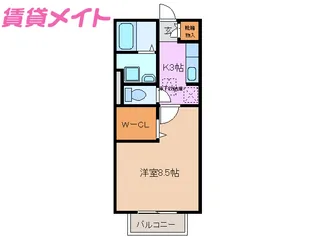 アリビオ里中【2階】の間取り
