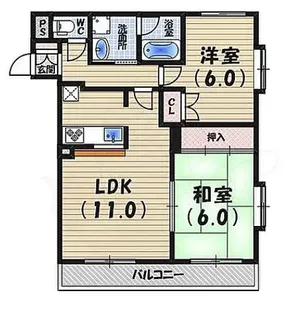 クオリティ西芦屋【3階】の間取り
