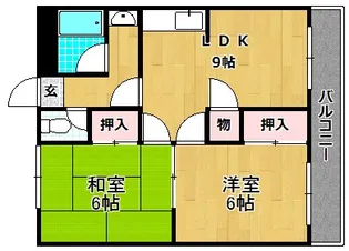 ロイヤルハイツさつき丘【4階】の間取り