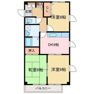 フォブールベルベール【2階】の間取り