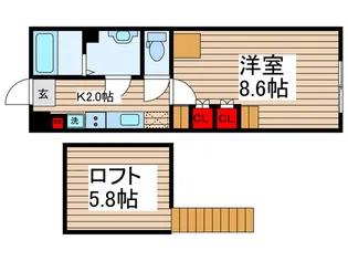 クラージュ柏【3階】の間取り