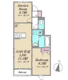 ihana garden【1階】の間取り