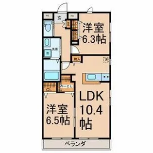 LA LUNA【3階】の間取り