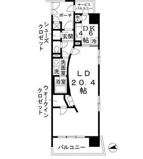 ロイヤルパークスなんば【4階】の間取り