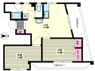 サンハイツ三田(退去予定)【5階】の間取り
