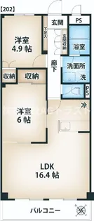 ドミール東大宮【2階】の間取り