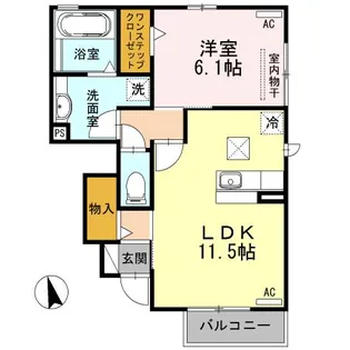 アンフィニ エイト【1階】の間取り