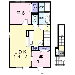 サニーシルクII【2階】の間取り