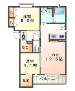 A CUBE【2階】の間取り