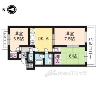 ガーデンハイツ玄琢【2階】の間取り